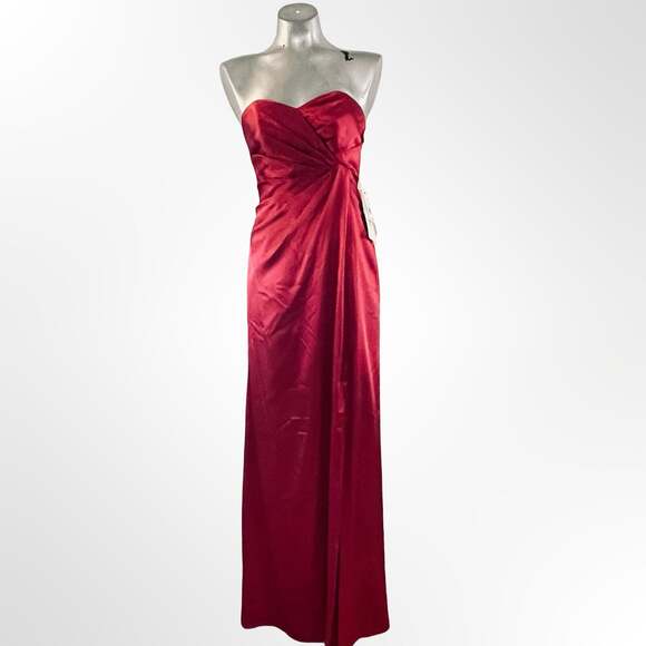 David's Bridal Dresses & Skirts - David's Bridal F44447 Watermelon Strapless Long Satin Evening Gown
